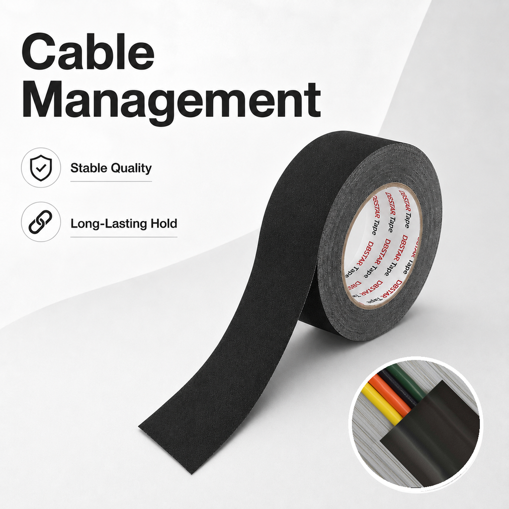 Matte Black Gaffer Tape, 270U, 2 in x 30 yd, Heavy-Duty Cloth Tape, Strong Hold, Easy Tear, Residue-Free Removal for Stage, Photography, Cables and Home Use