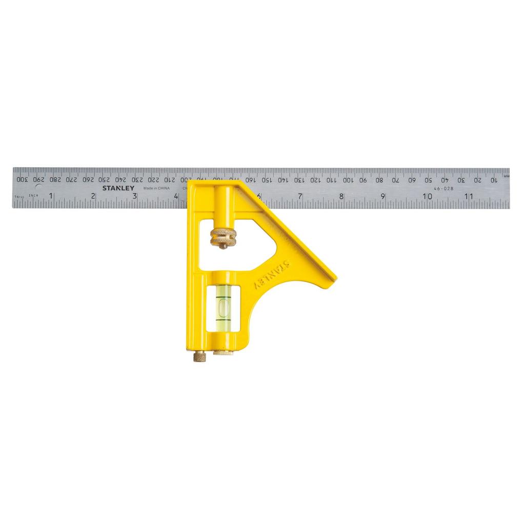 STANLEY 46-028 12-Inch Combination Square with Built-In Level and Scriber